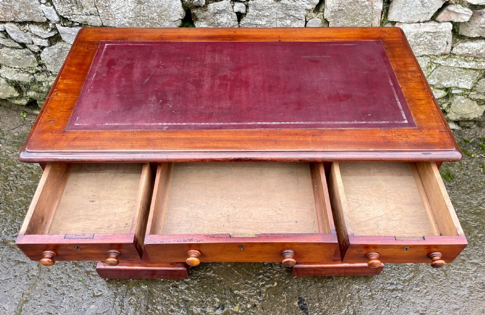 Victorian Mahogany Pedestal Desk View XXI