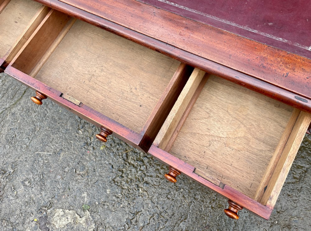 Victorian Mahogany Pedestal Desk View XXII