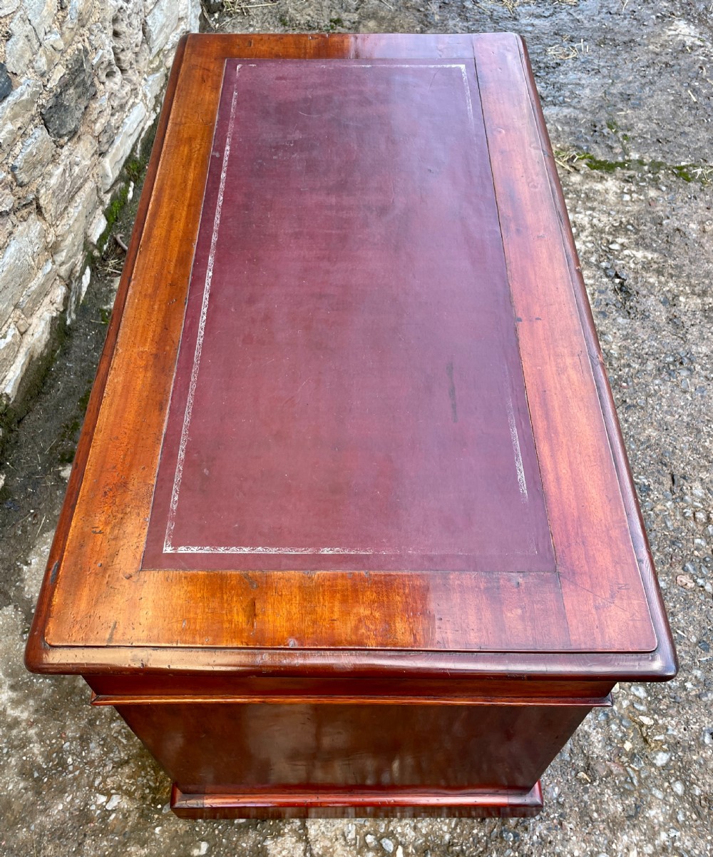 Victorian Mahogany Pedestal Desk View XXIV