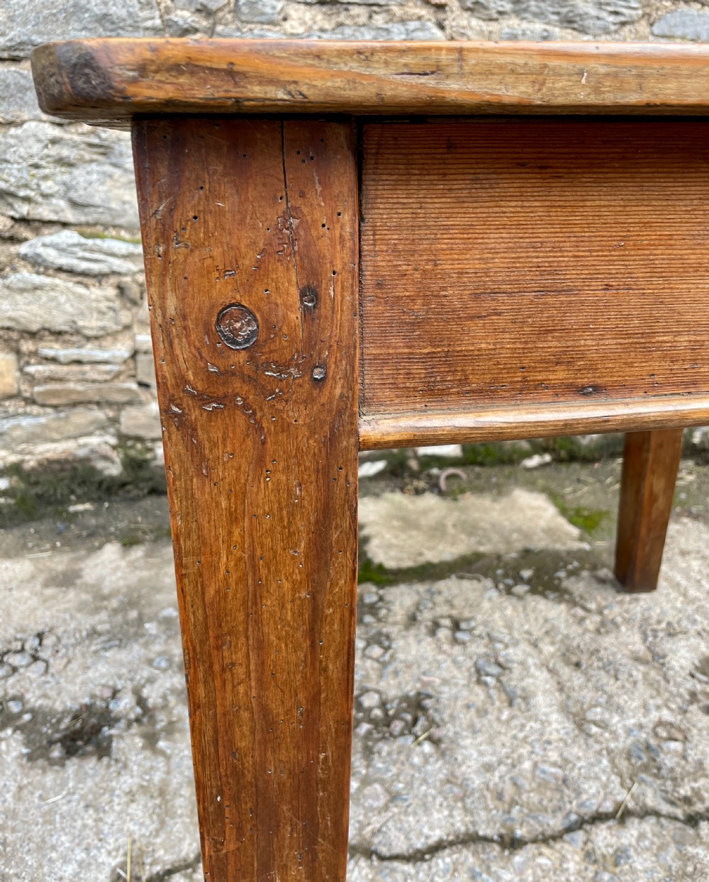 Small Antique Pine Table View IV