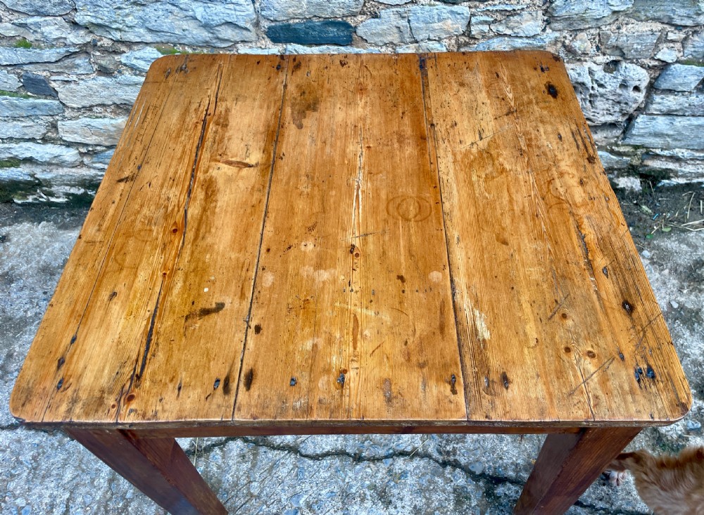 Small Antique Pine Table View V