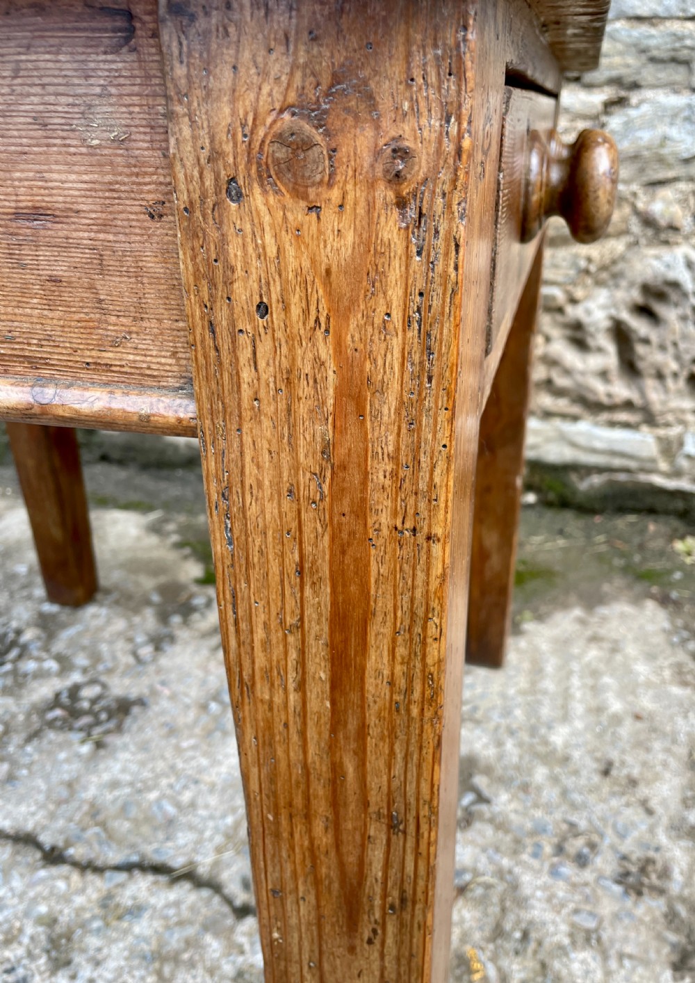 Small Antique Pine Table View VII