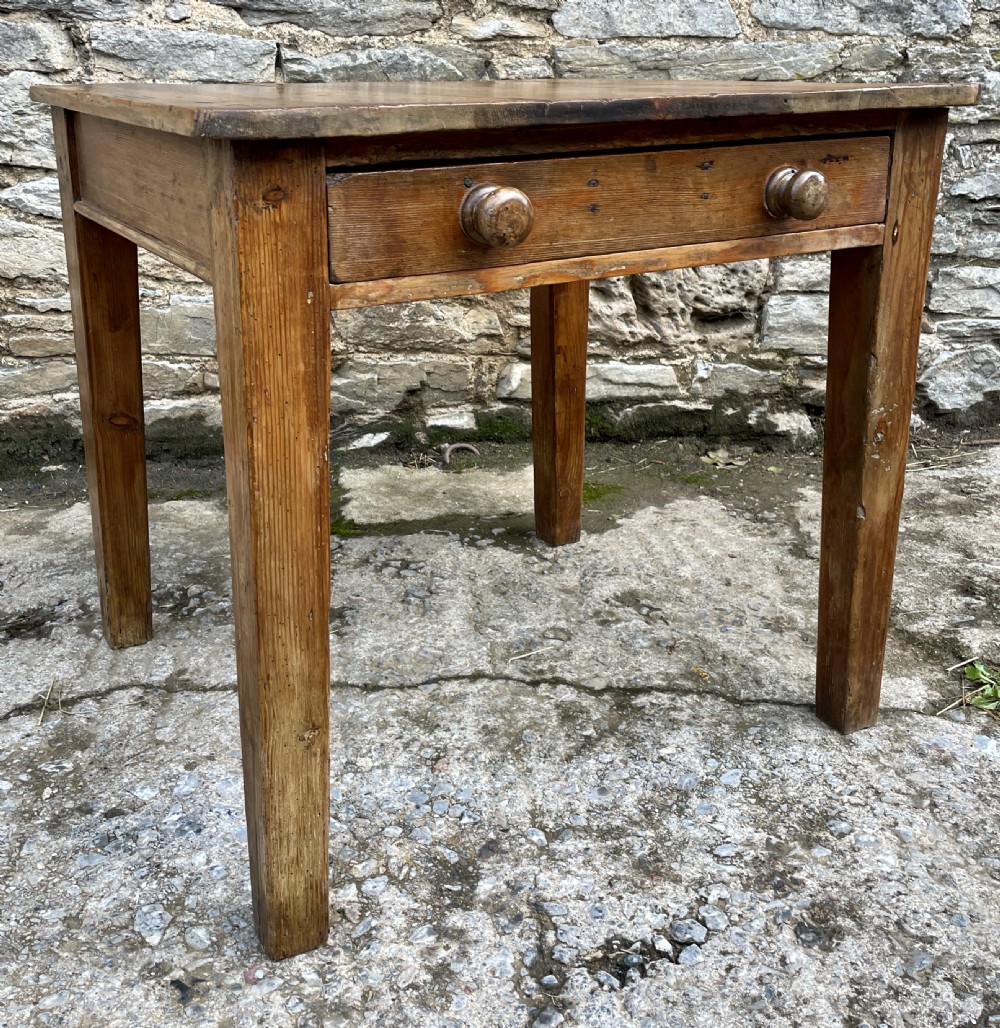 Small Antique Pine Table View XI