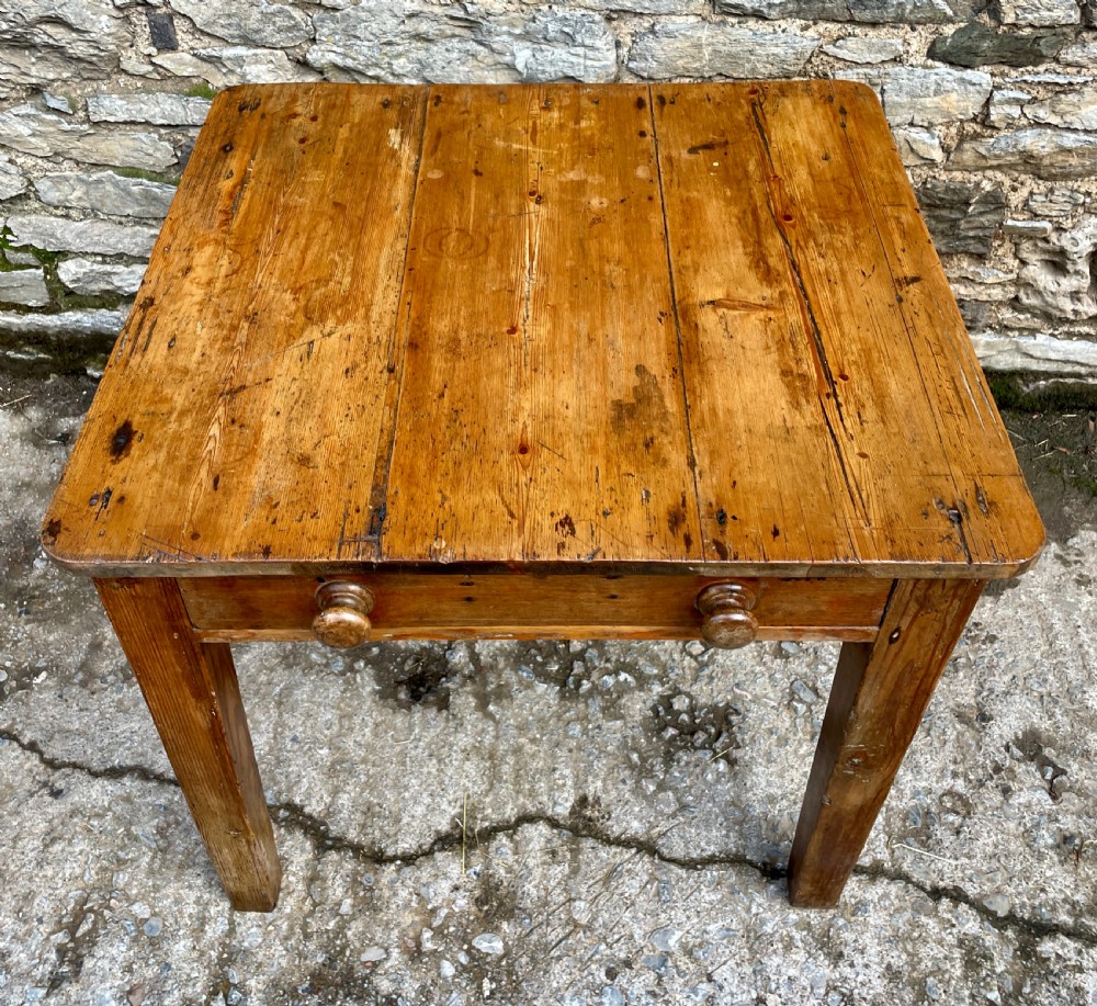 Small Antique Pine Table View XII