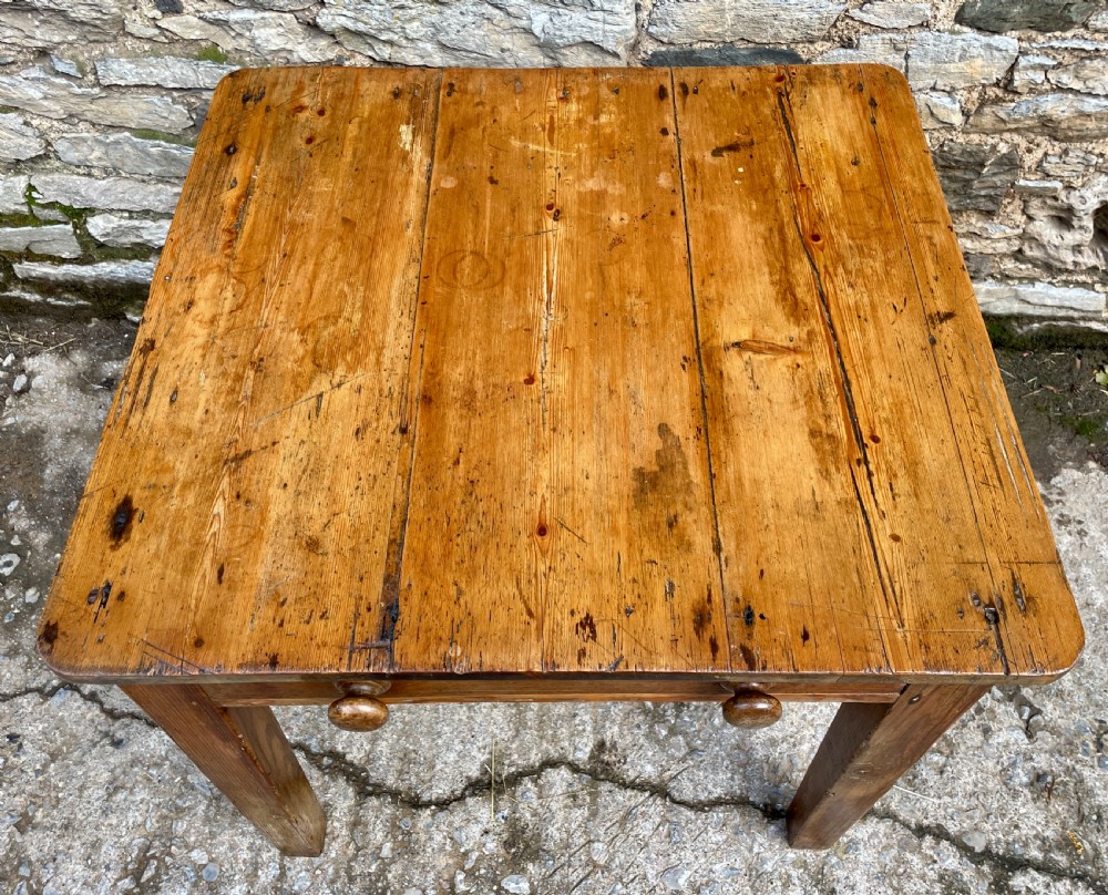 Small Antique Pine Table View XIII