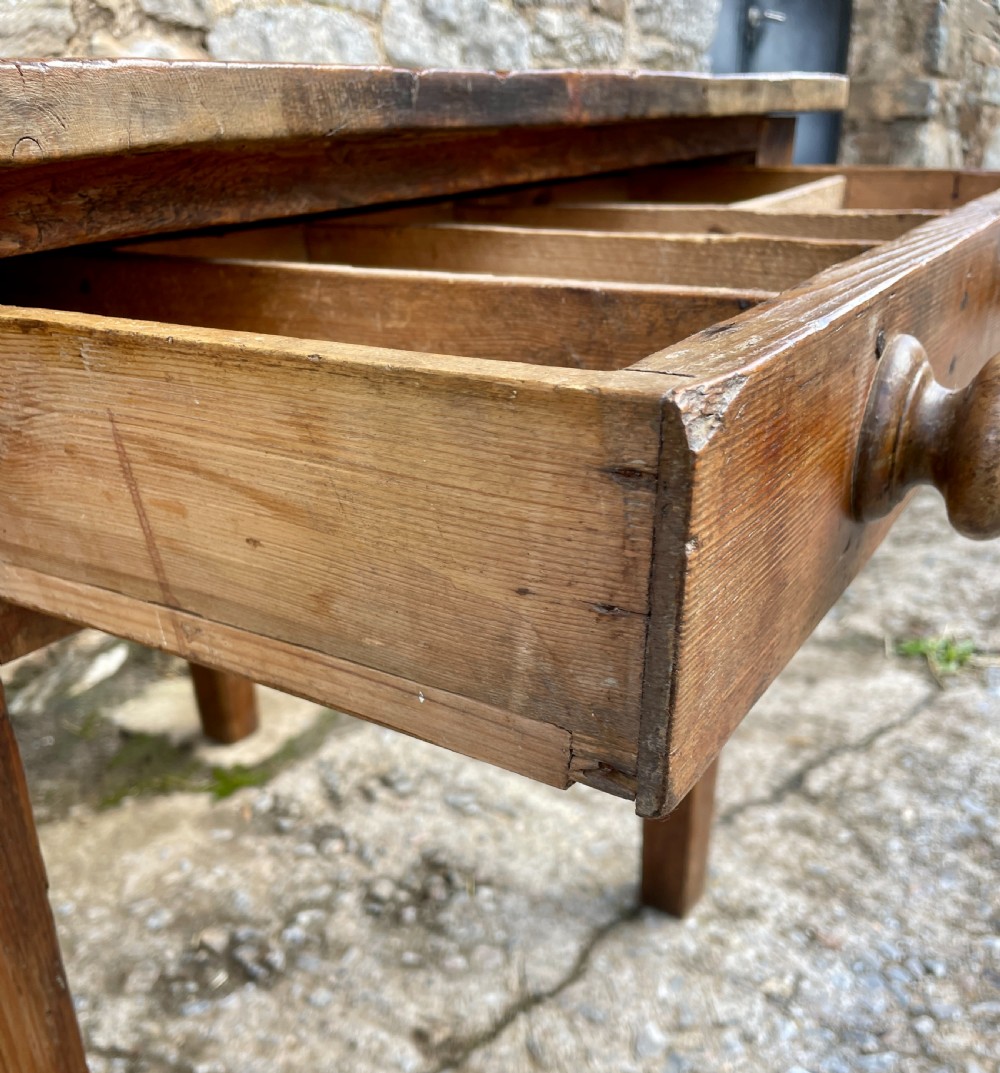 Small Antique Pine Table View XV