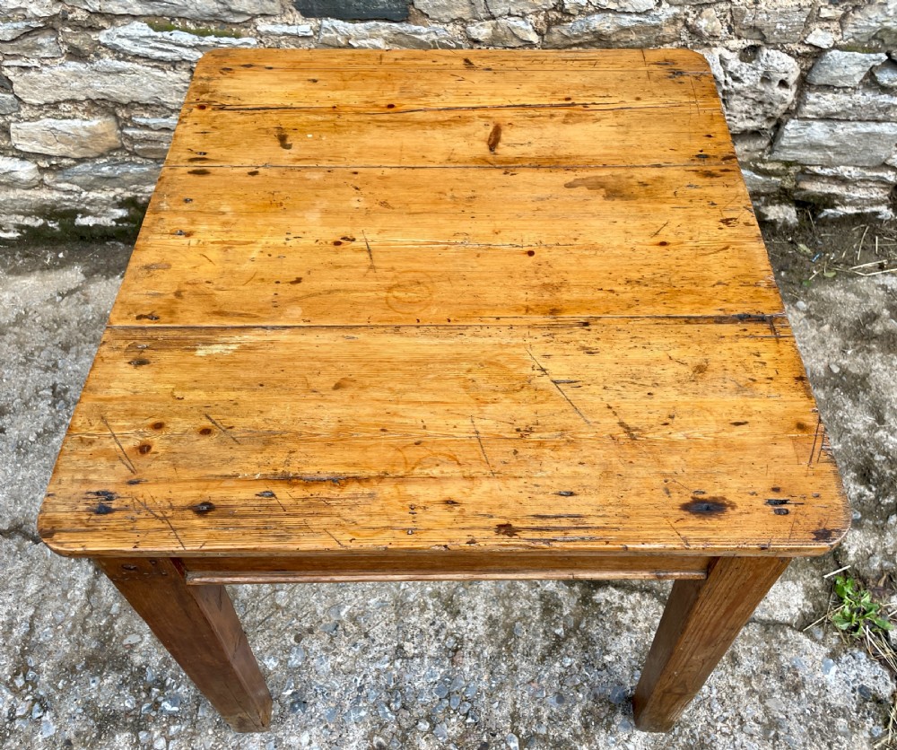 Small Antique Pine Table View XVIII