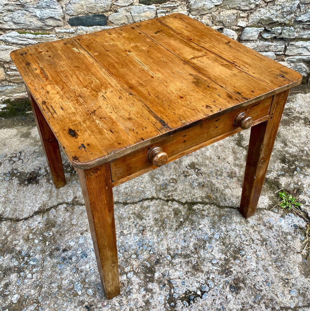 Small Antique Pine Table View XIX