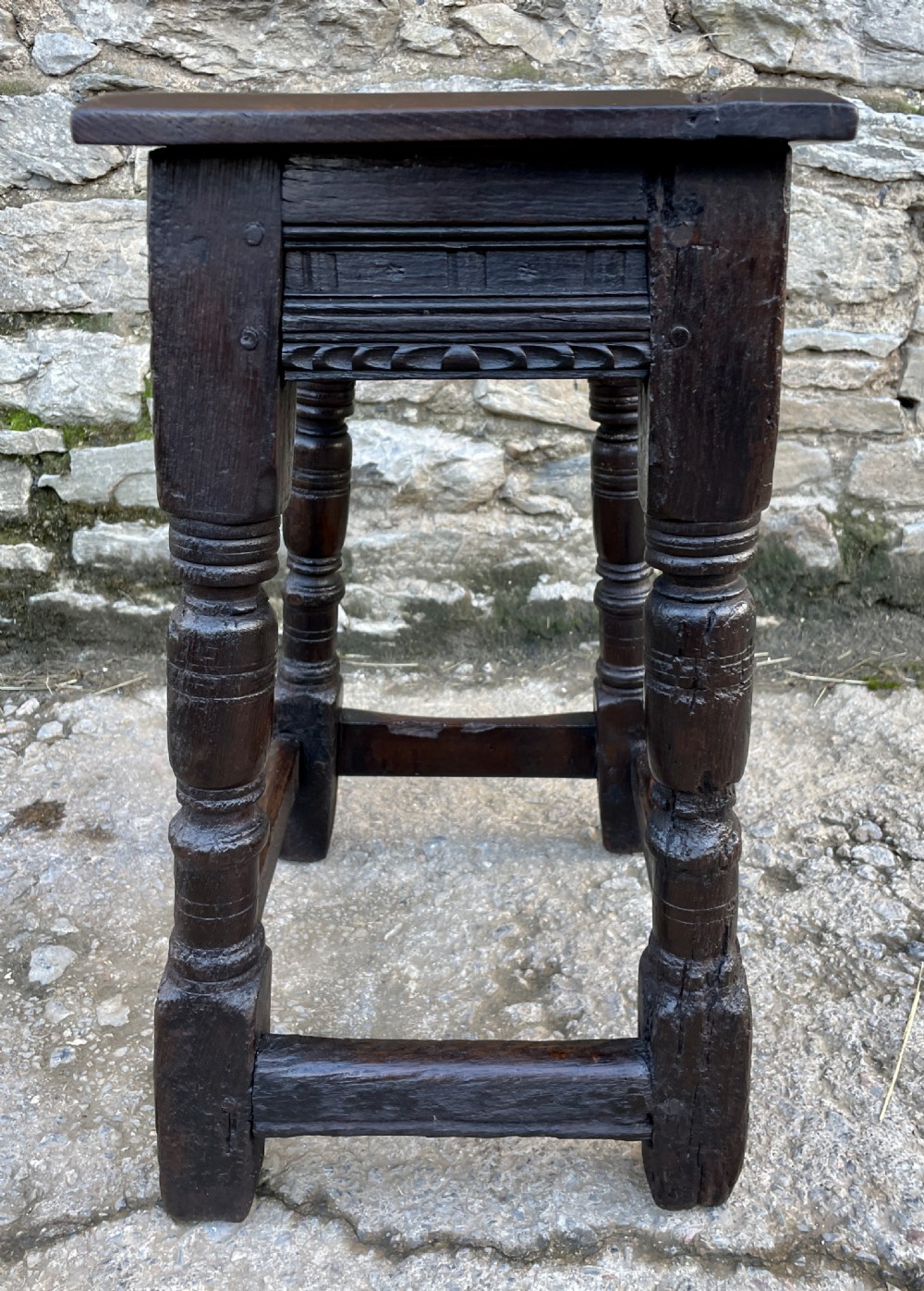 17th Century Oak Joint Stool View X