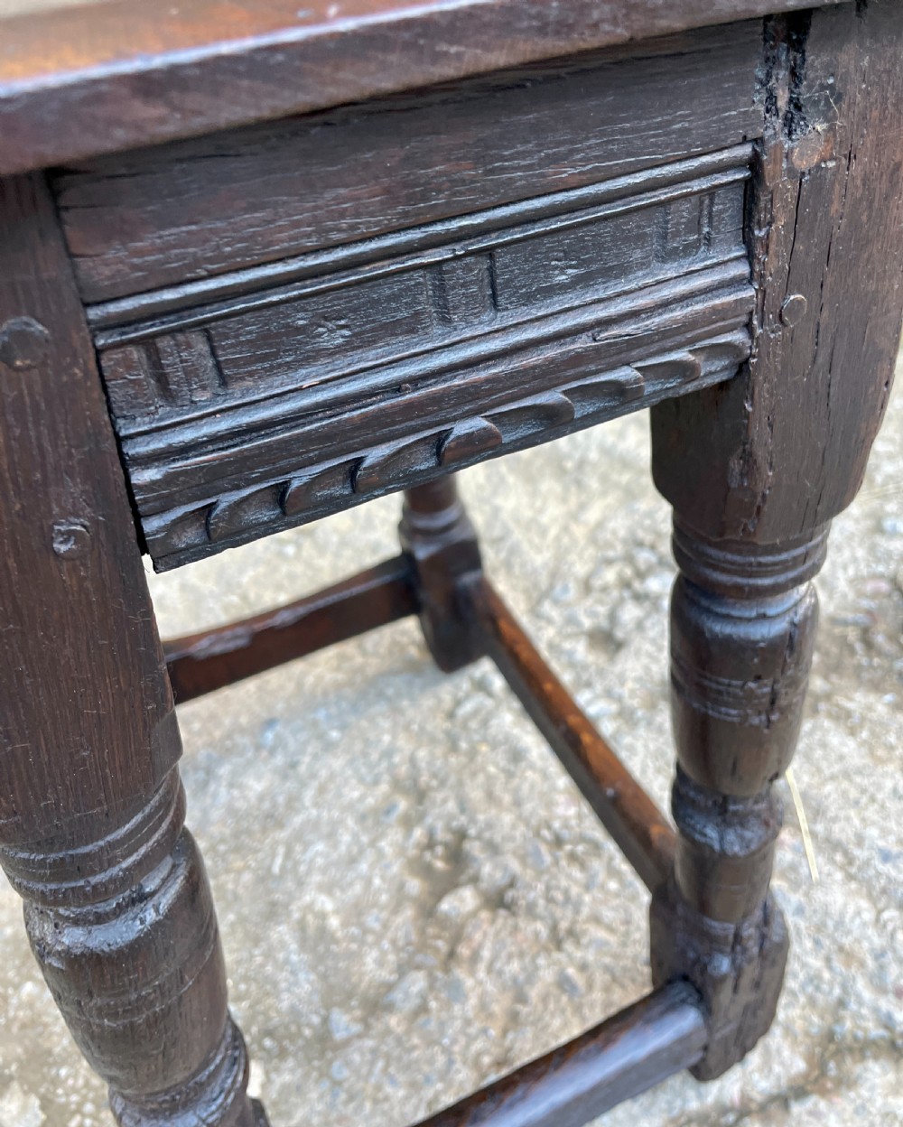 17th Century Oak Joint Stool View XI