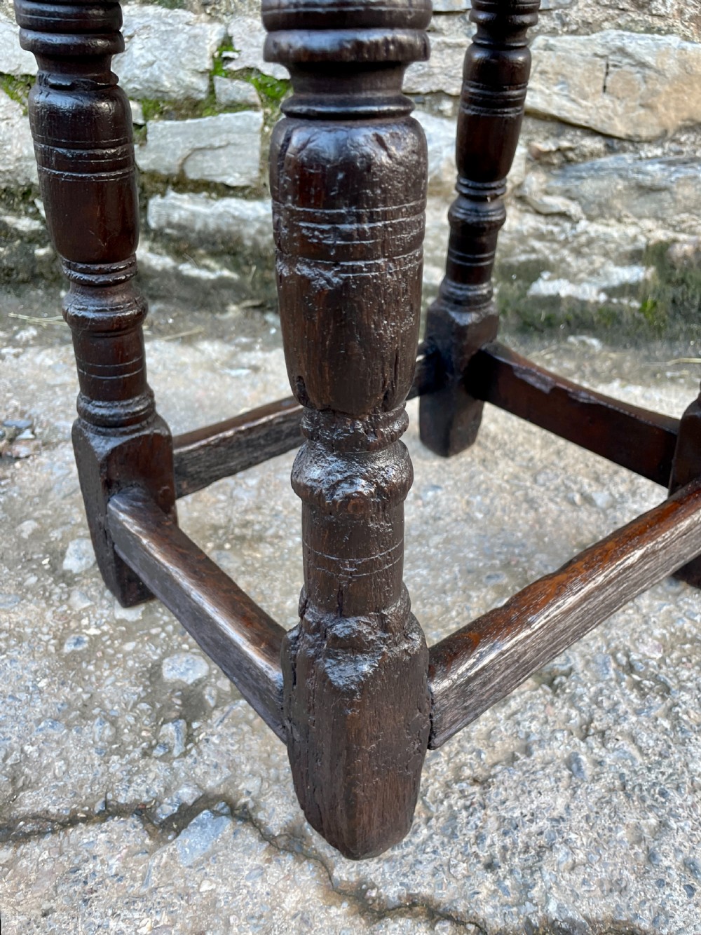 17th Century Oak Joint Stool View XV