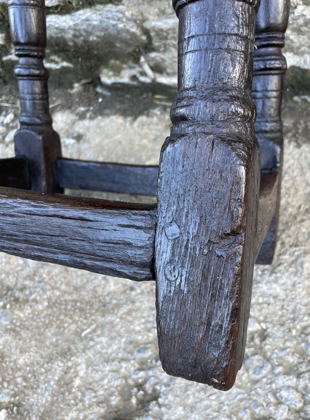17th Century Oak Joint Stool View XXI