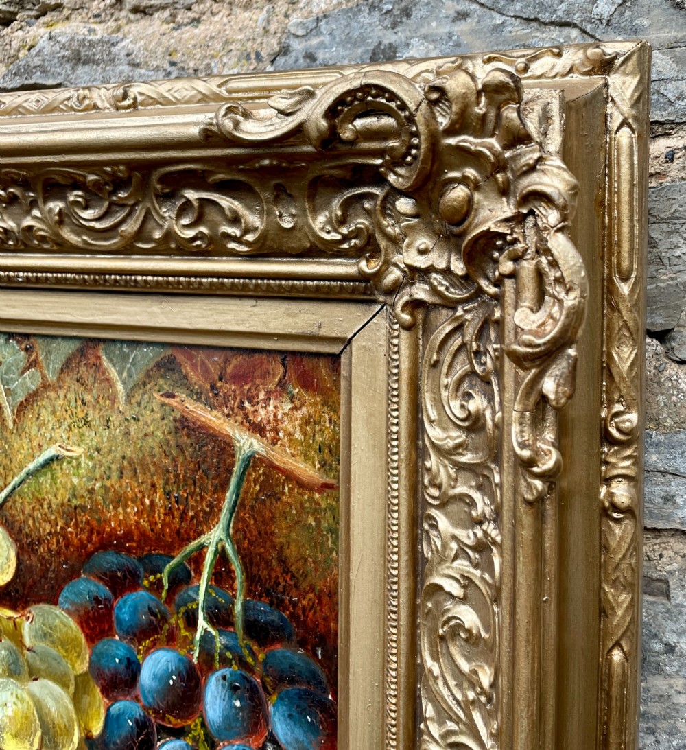 Antique Still Life Oil on Board View V