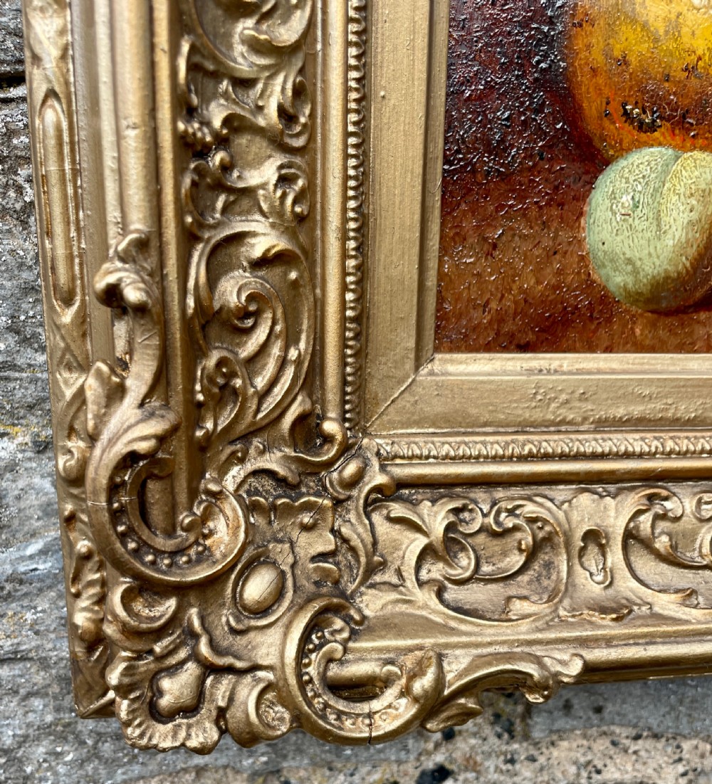 Antique Still Life Oil on Board View VI