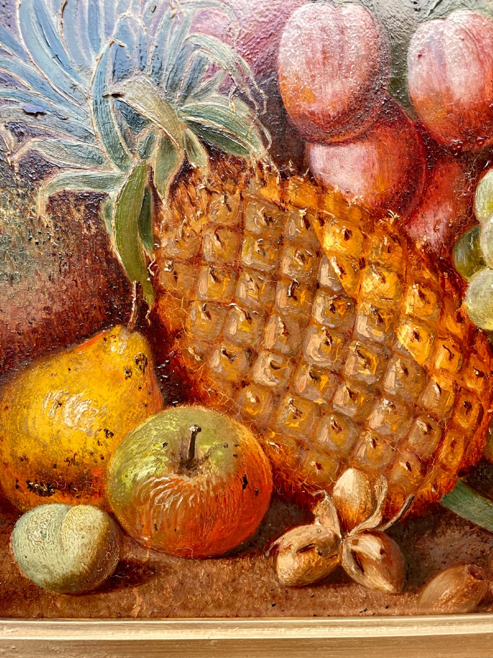 Antique Still Life Oil on Board View VII