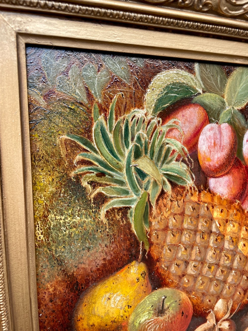 Antique Still Life Oil on Board View VIII
