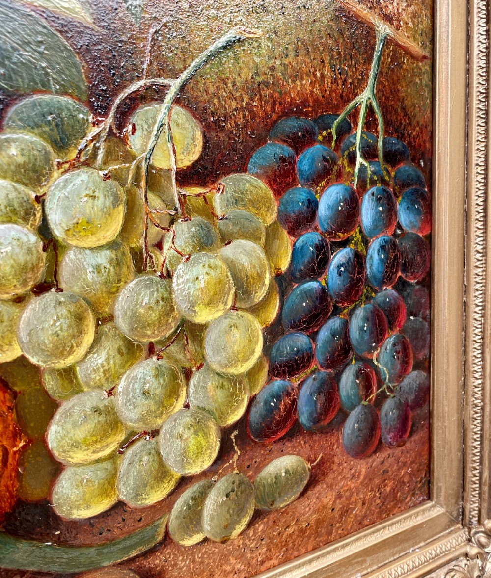 Antique Still Life Oil on Board View IX