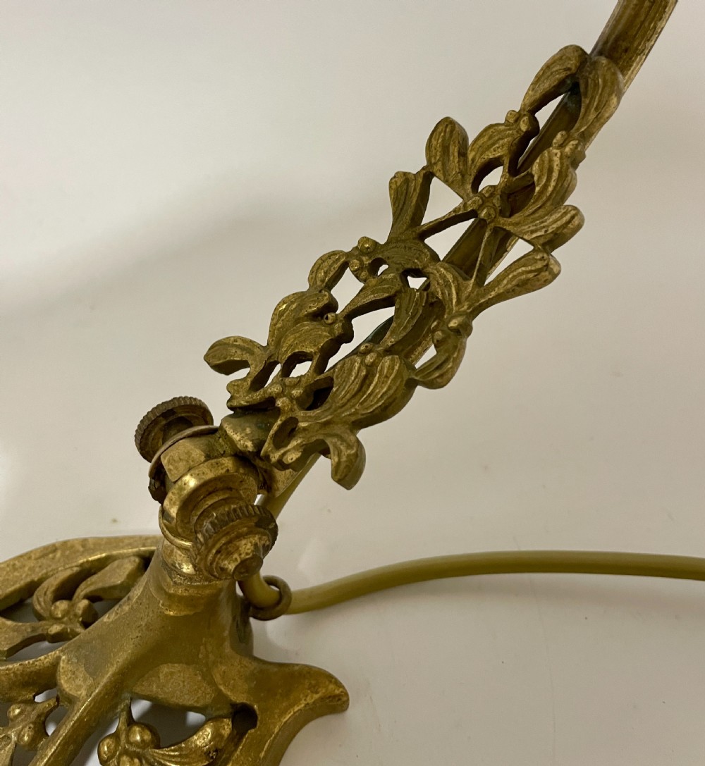 Antique Art Nouveau Style Brass Light View V