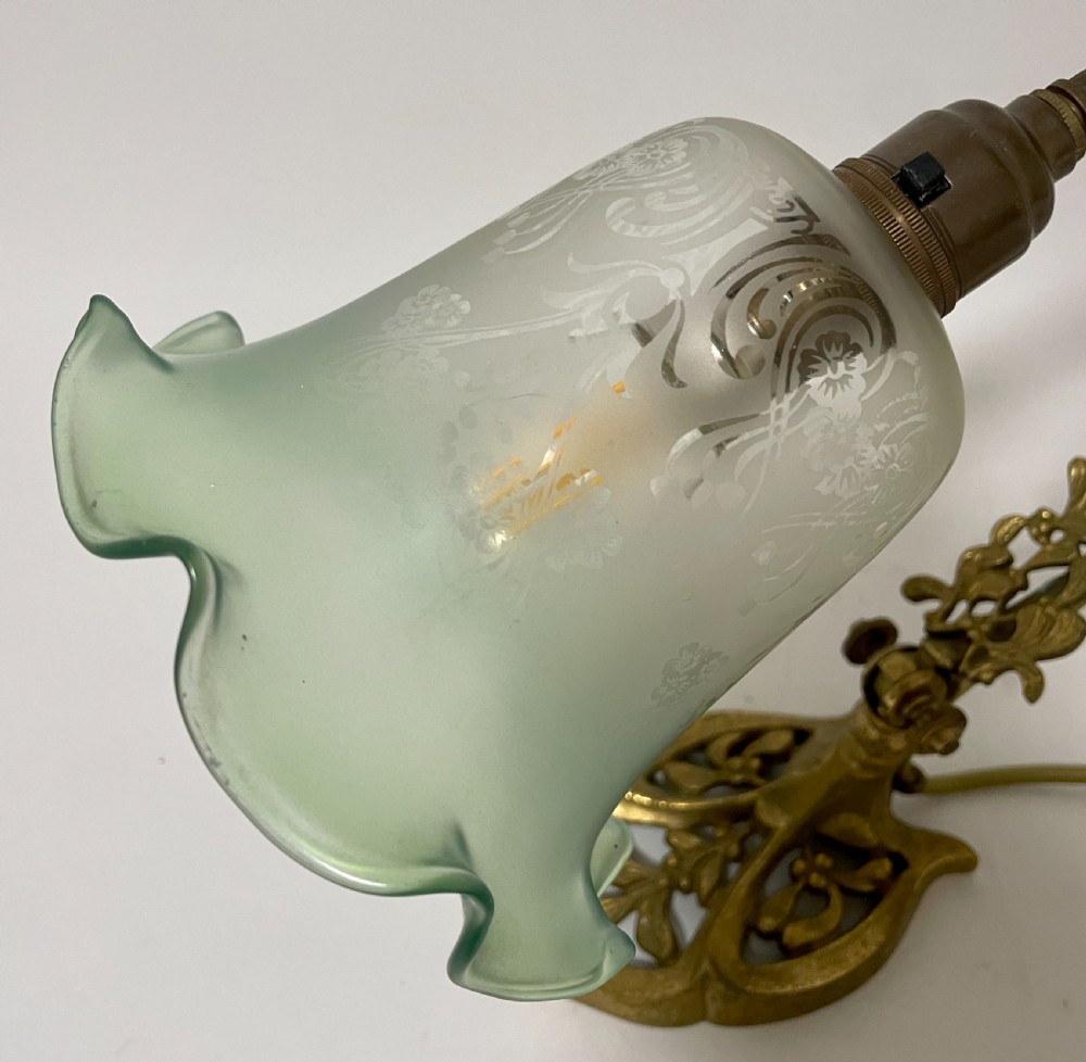 Antique Art Nouveau Style Brass Light View VI