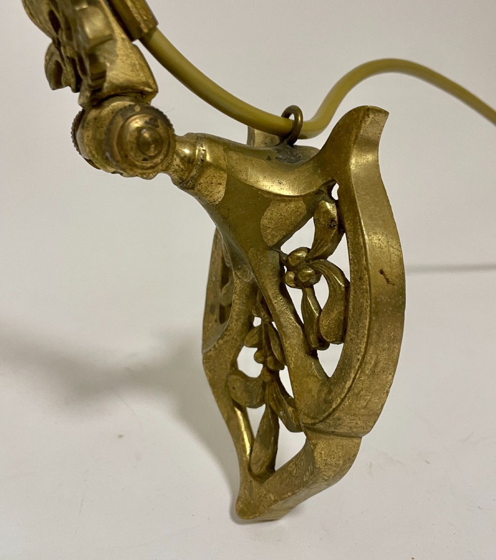Antique Art Nouveau Style Brass Light View X
