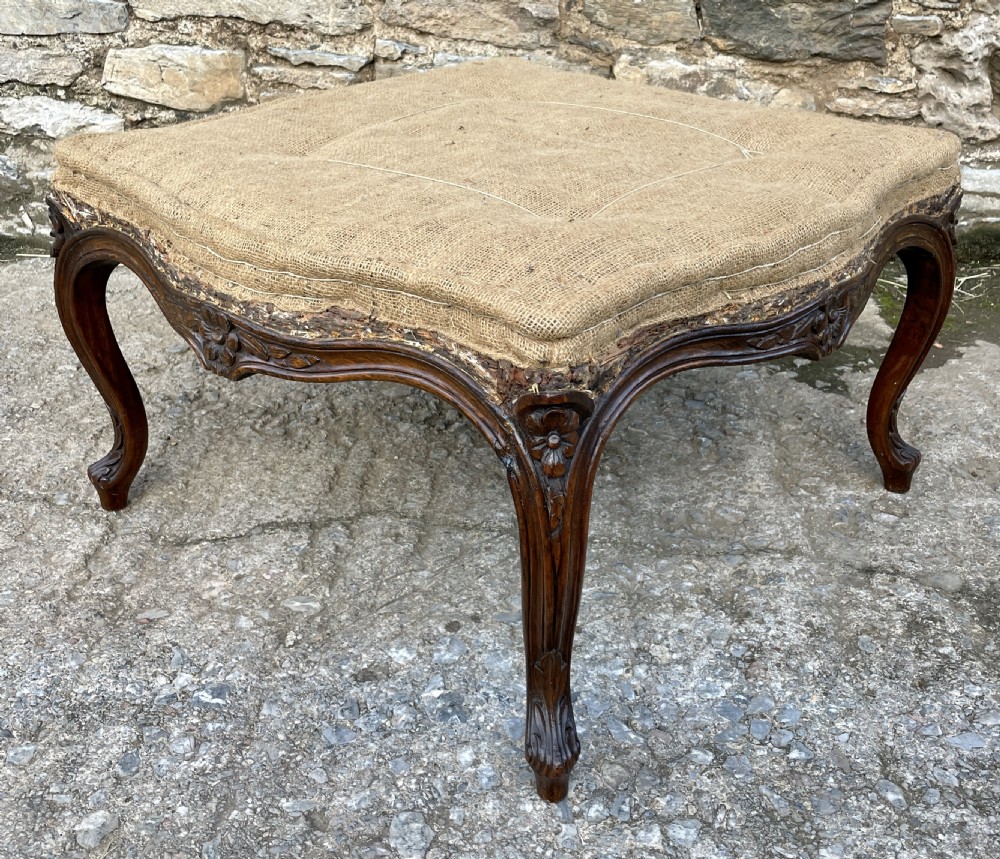 Antique Carved Centre / Foot Stool