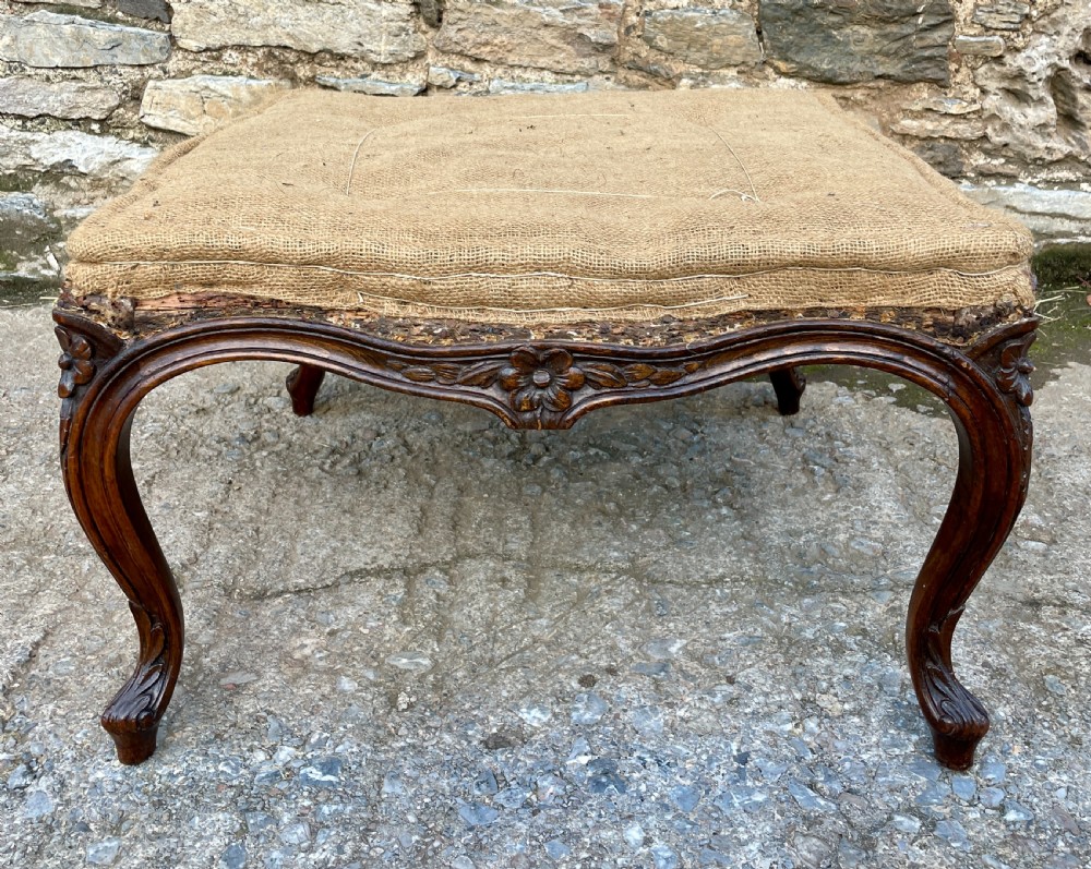 Antique Carved Centre / Foot Stool View IV