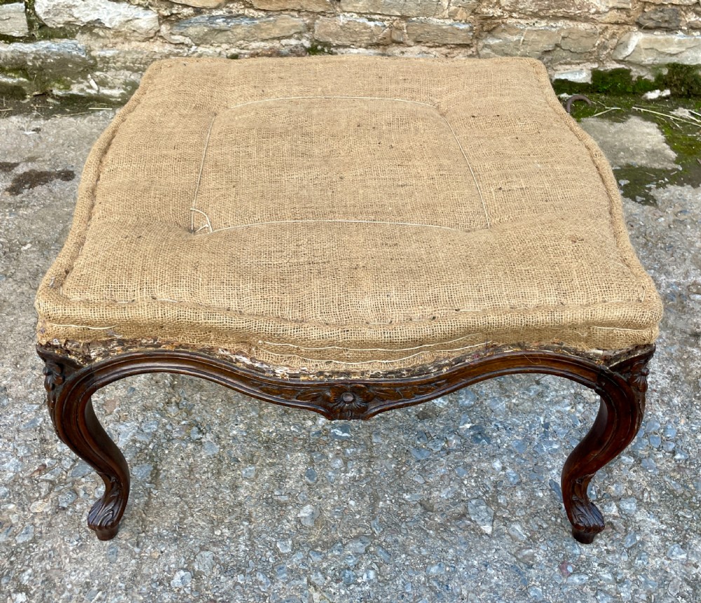 Antique Carved Centre / Foot Stool View IX
