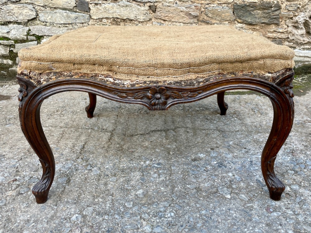 Antique Carved Centre / Foot Stool View X