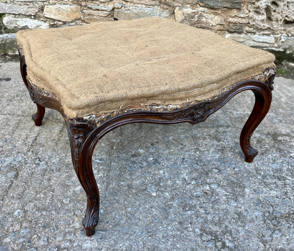 Antique Carved Centre / Foot Stool View XI