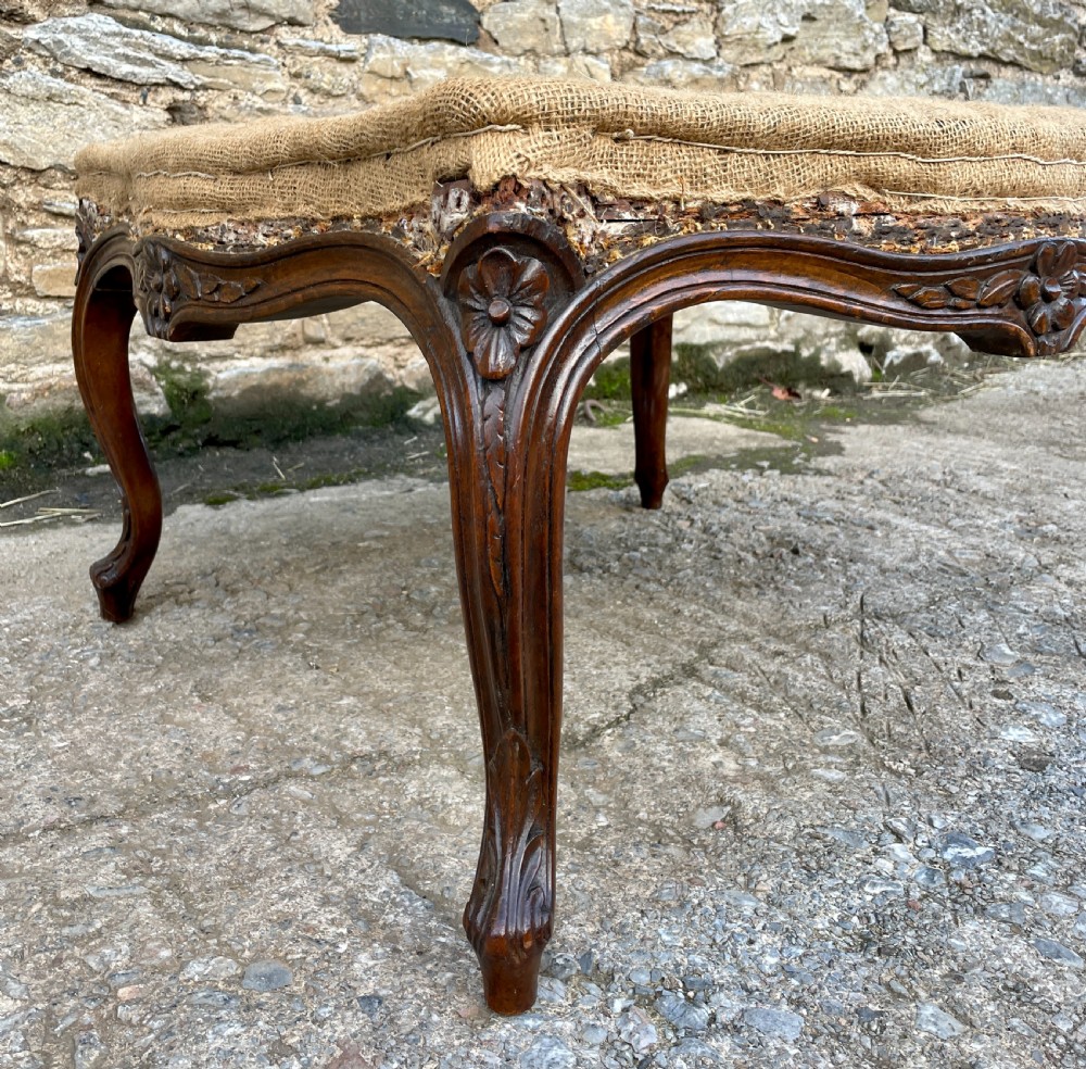 Antique Carved Centre / Foot Stool View XV