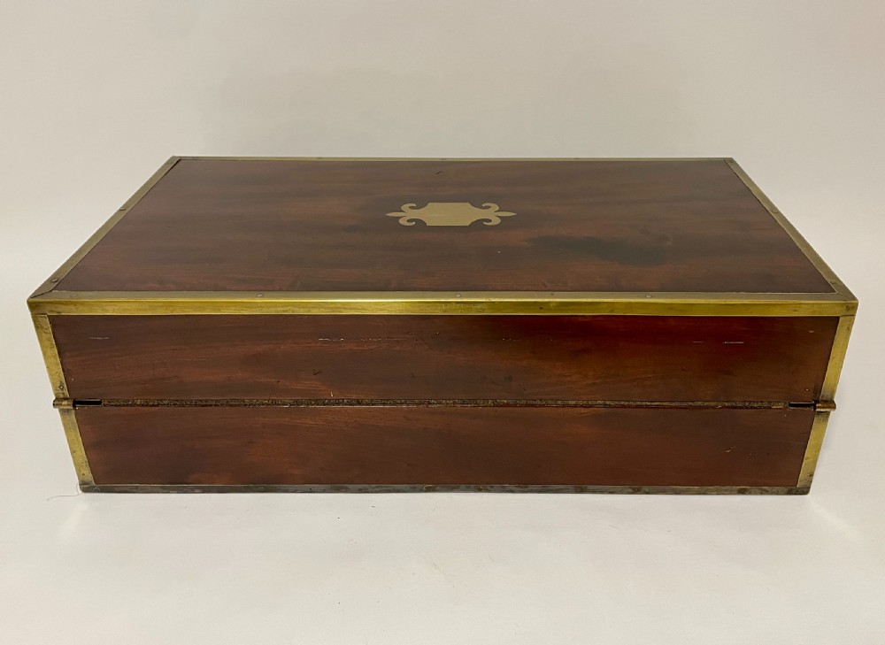 Georgian Mahogany Writing Slope with Secret Drawers View X