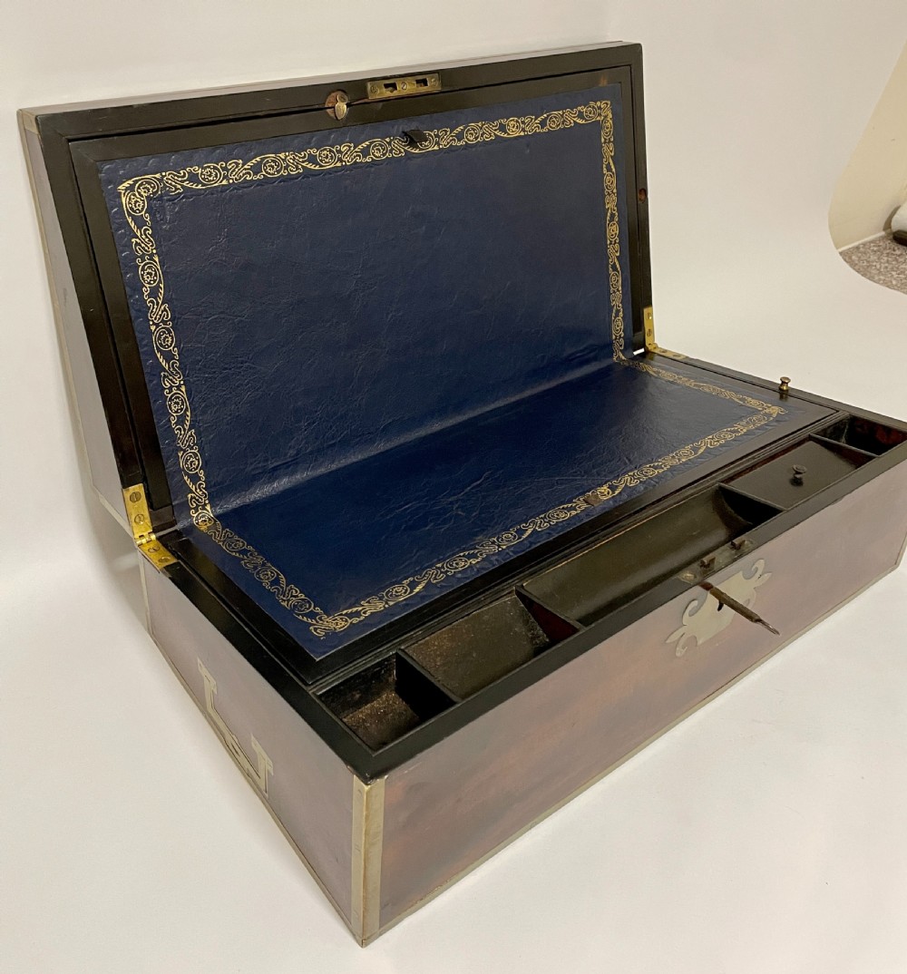 Georgian Mahogany Writing Slope with Secret Drawers View XI