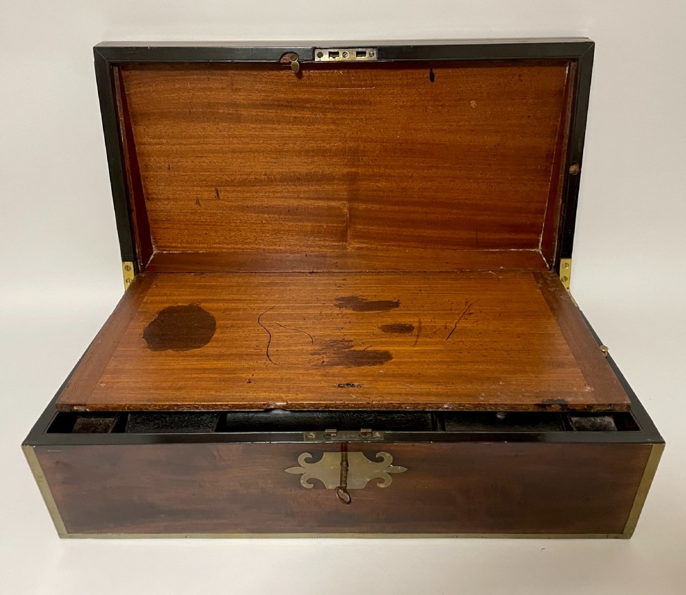 Georgian Mahogany Writing Slope with Secret Drawers View XVII