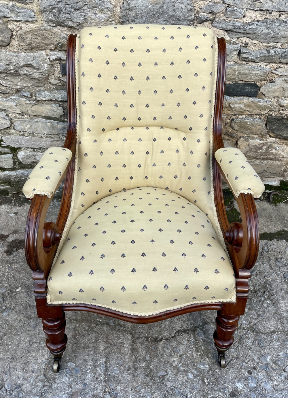Victorian Mahogany Framed Armchair