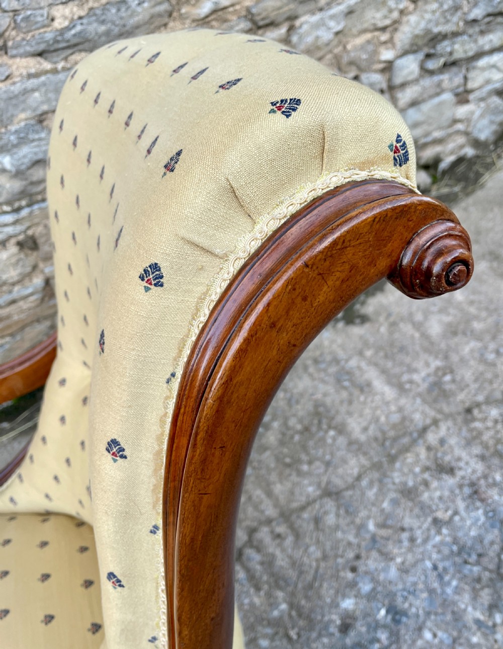 Victorian Mahogany Framed Armchair View V