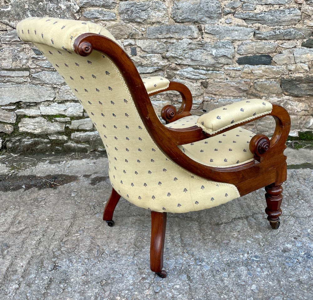 Victorian Mahogany Framed Armchair View VI