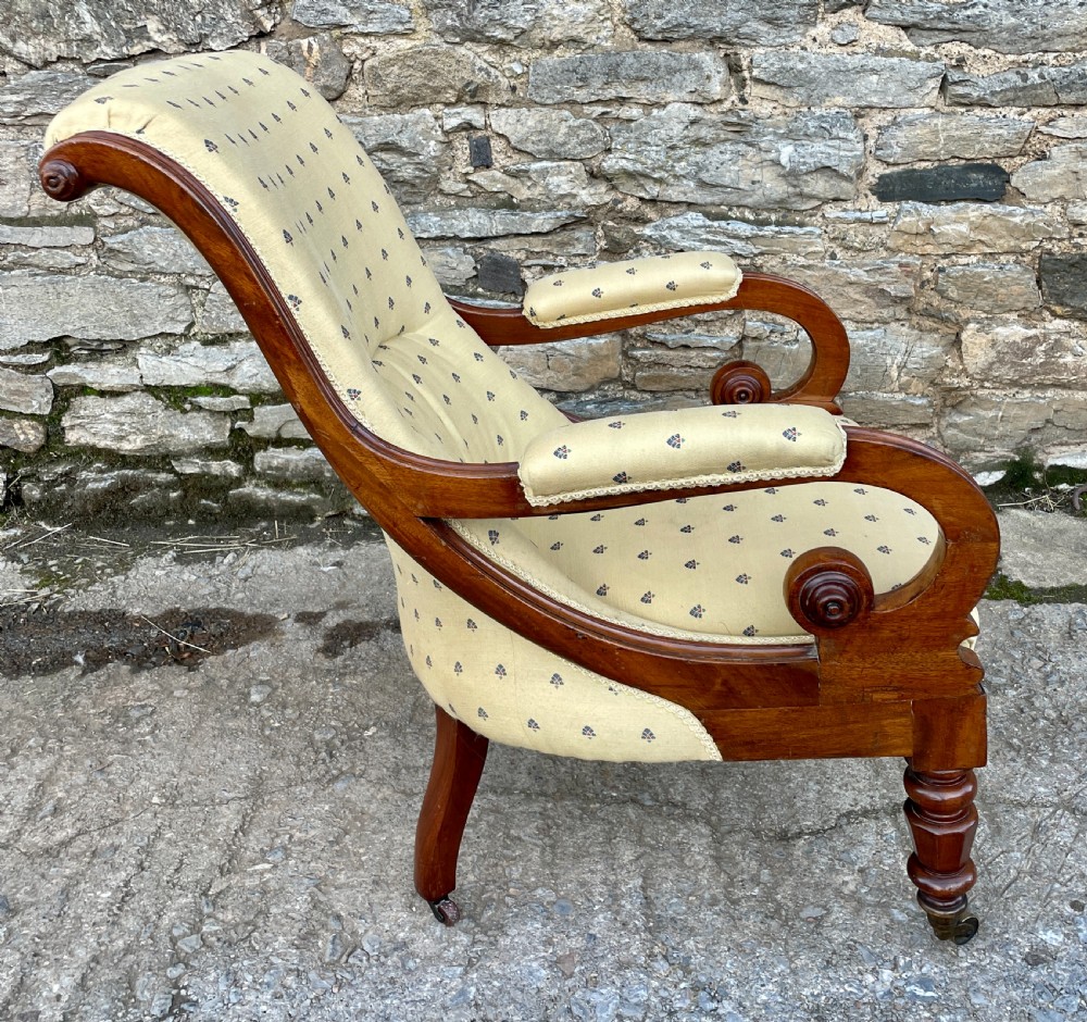 Victorian Mahogany Framed Armchair View X