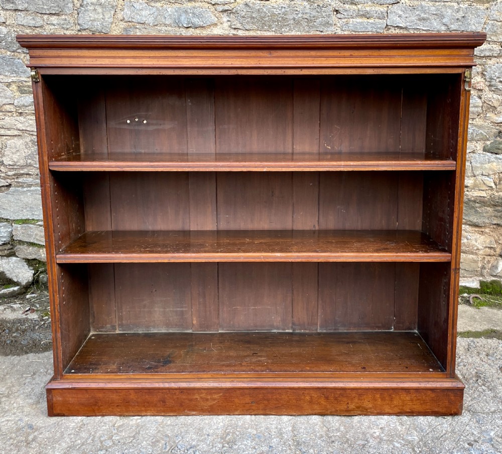 Victorian Walnut Open Bookcase