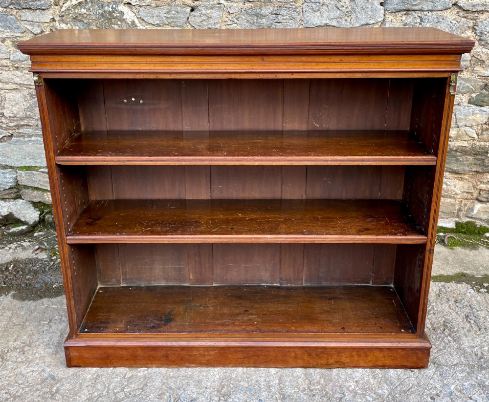 Victorian Walnut Open Bookcase View II