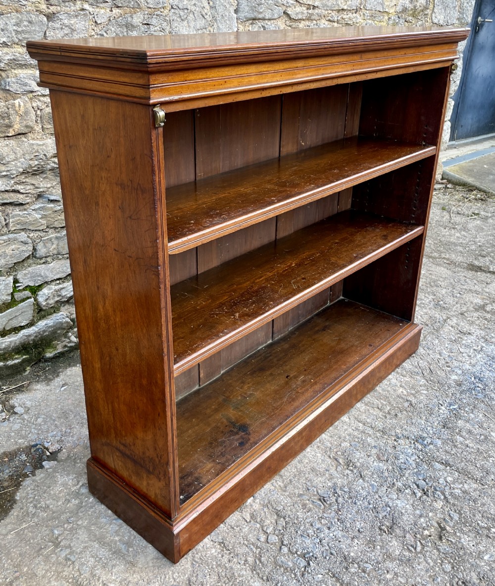Victorian Walnut Open Bookcase View IV