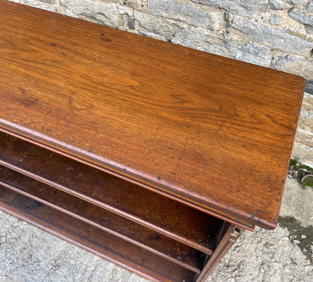 Victorian Walnut Open Bookcase View X