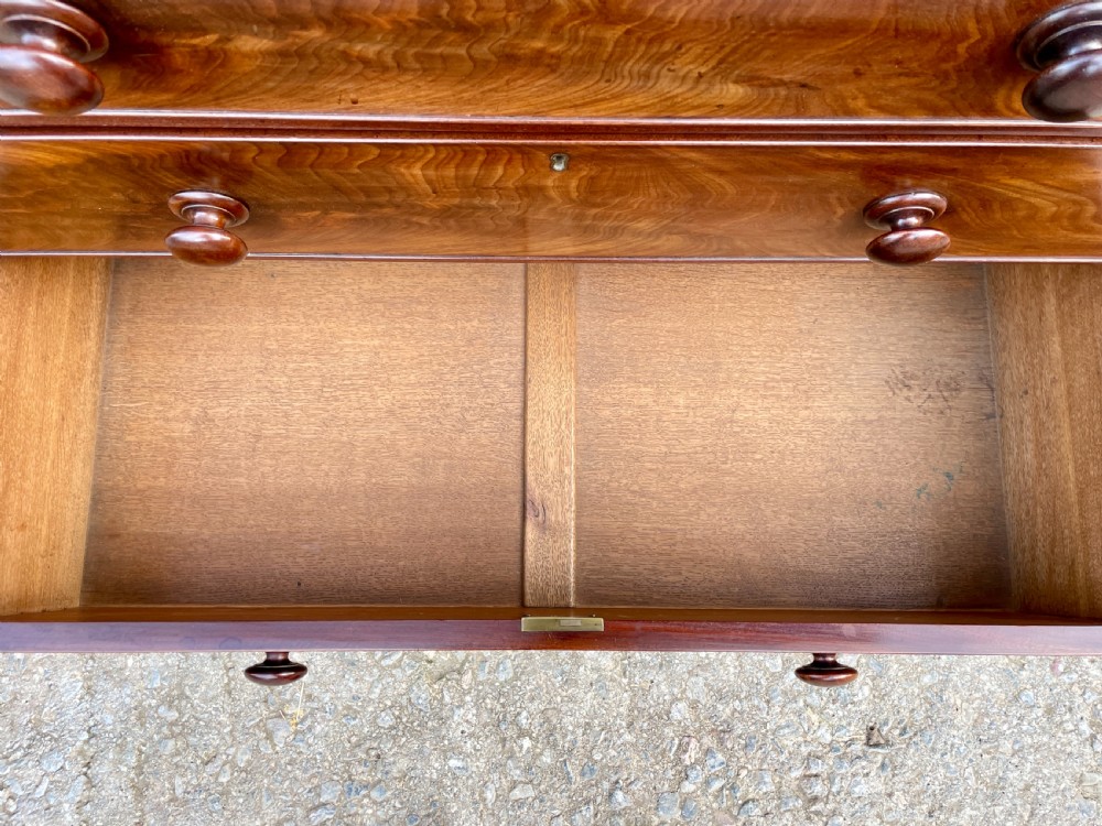 Victorian Flame Mahogany Chest of Drawers View XII