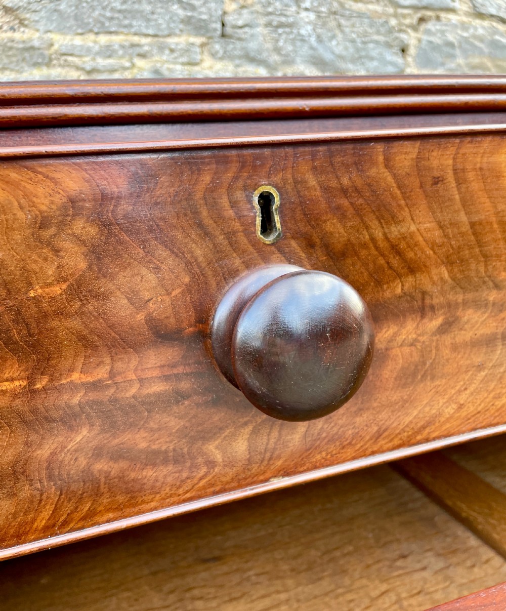 Victorian Flame Mahogany Chest of Drawers View XV