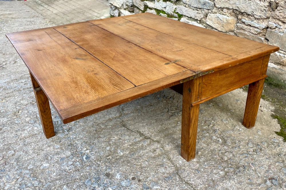 Antique Oak Fold-Over Coffee Table View XX