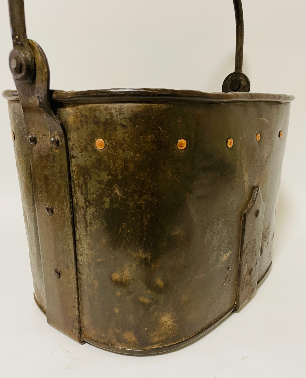 Arts and Crafts Steel and Copper Coal Bucket View VI