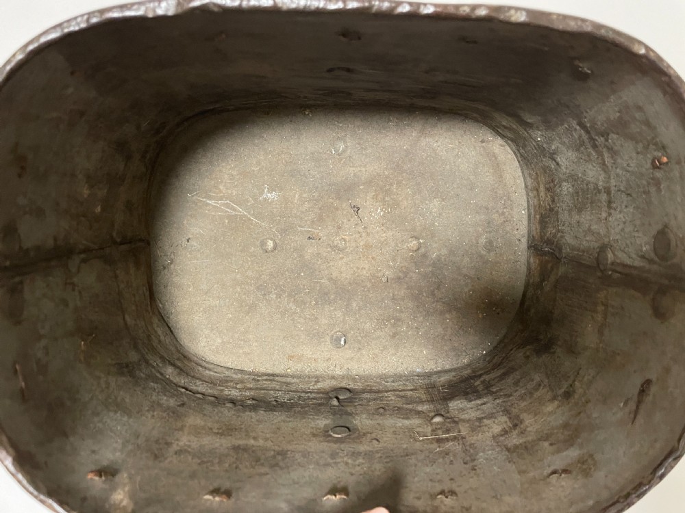 Arts and Crafts Steel and Copper Coal Bucket View XII