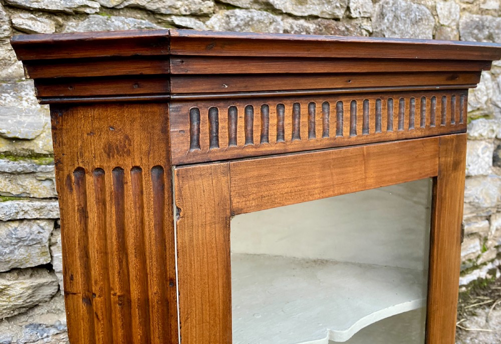 Georgian Elm Hanging Corner Cupboard View V