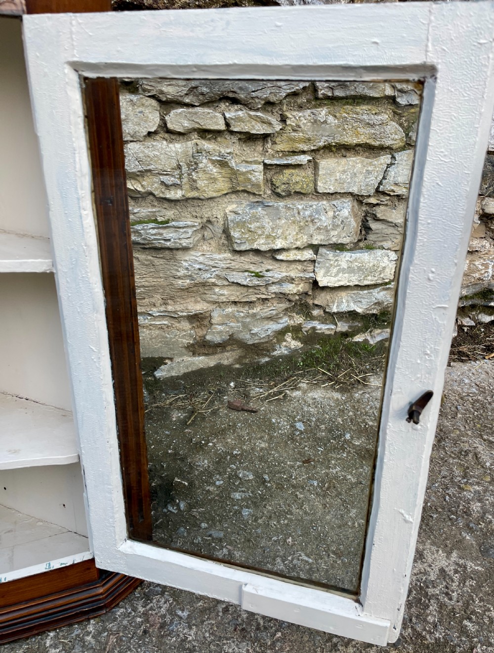 Georgian Elm Hanging Corner Cupboard View XIV