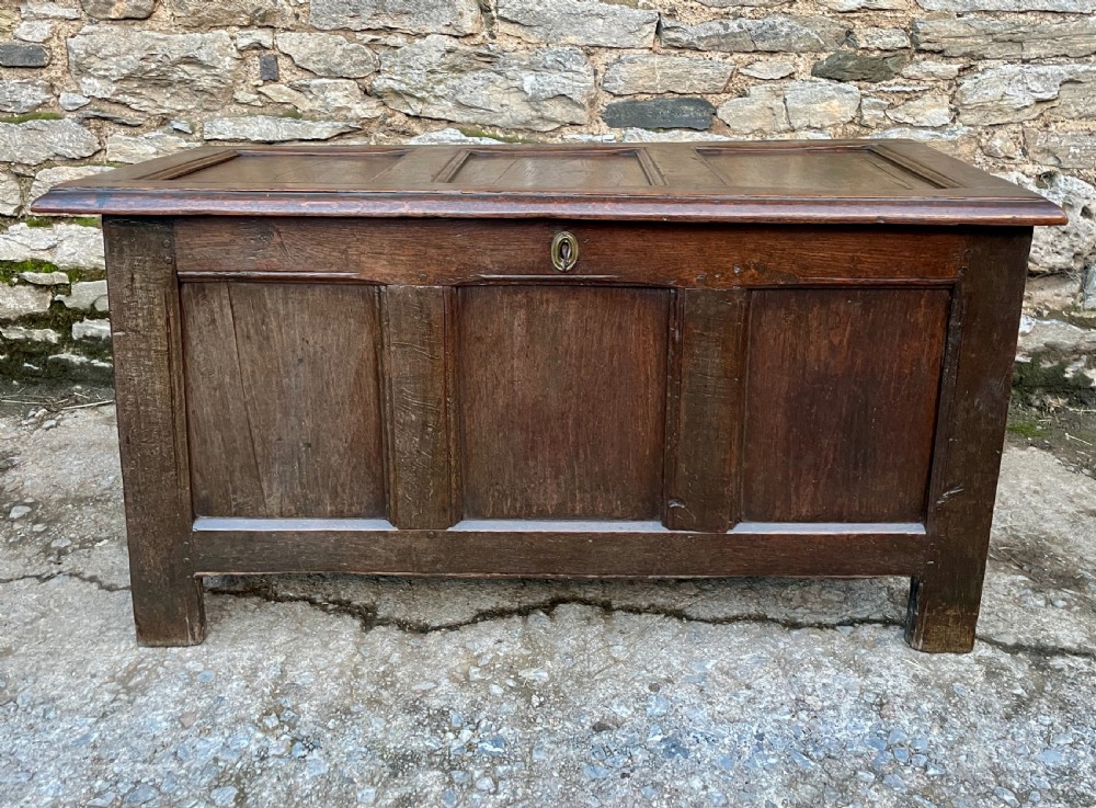 18th Century Oak Panelled Coffer View II