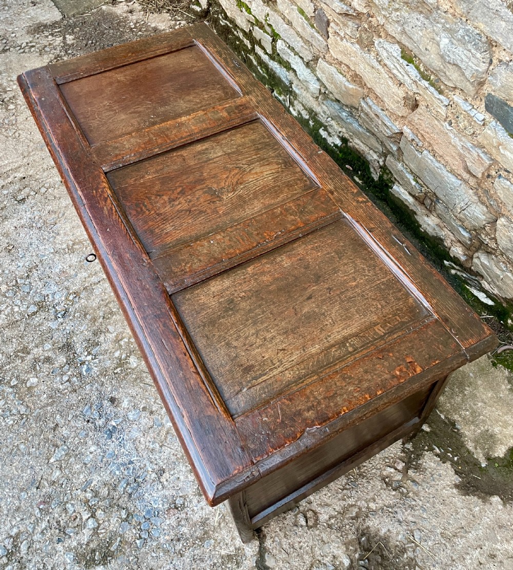 18th Century Oak Panelled Coffer View X